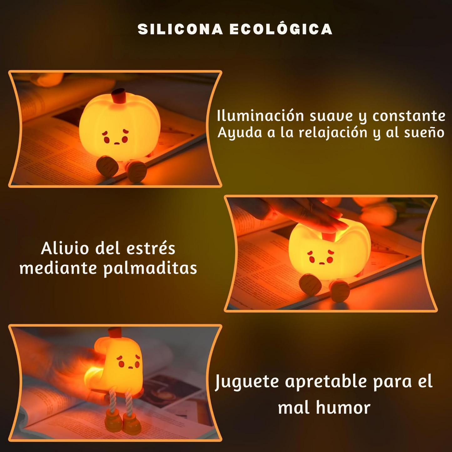 Lamparita Calabaza Triste luminosa