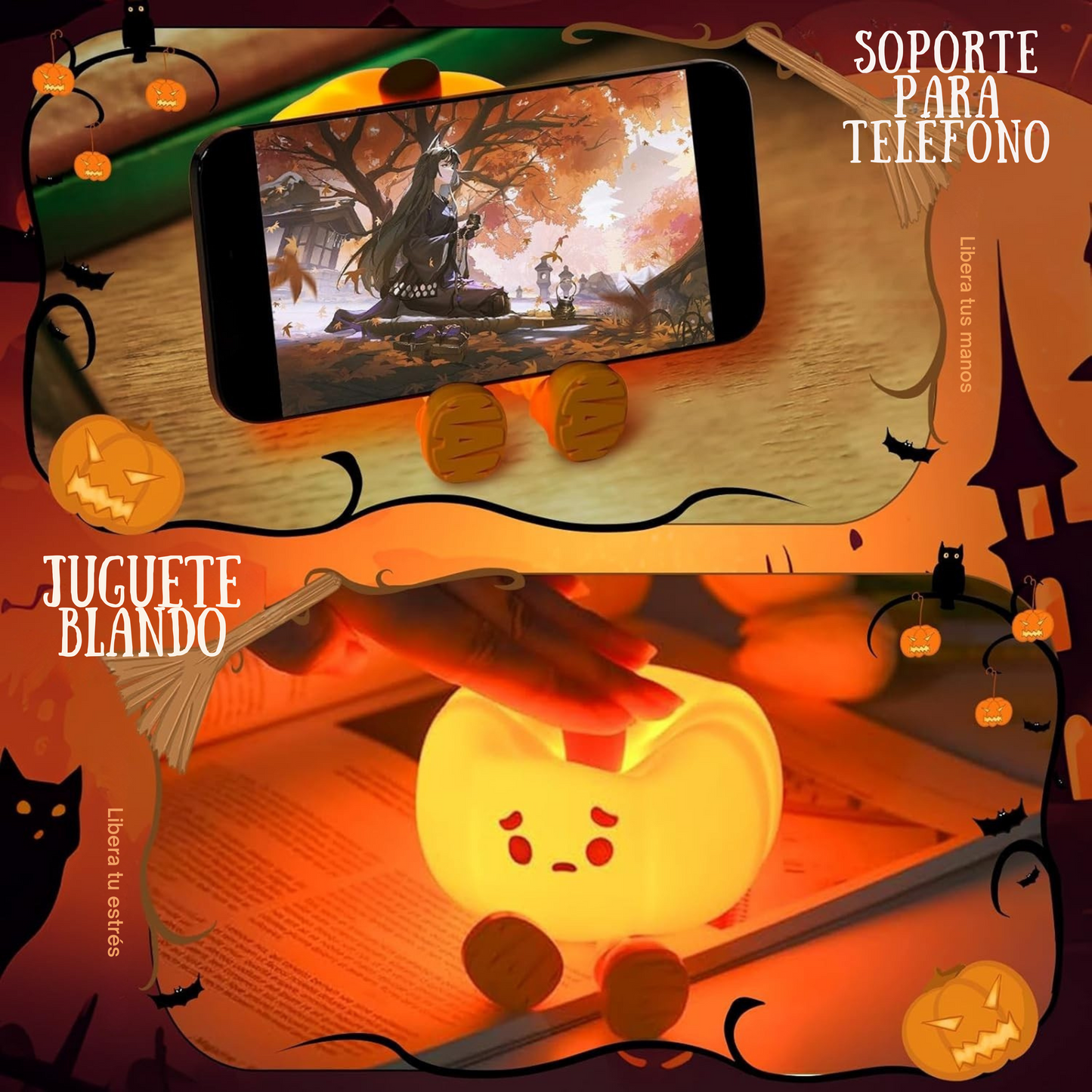 Lamparita Calabaza Triste luminosa